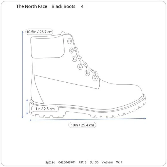 The North Face Thermoball Waterproof Leather Snow Ski Sledding Boots Girl's 4 - Picture 10 of 10